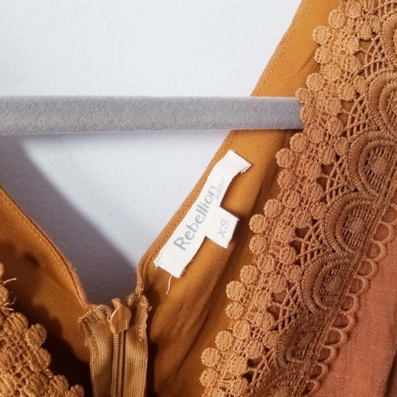 Rebellion Again Peasant Maxi Dress Size XS EUC - Picture 6 of 6